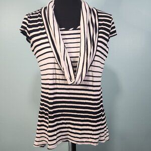 Coco Blanco Striped Blouse Medium